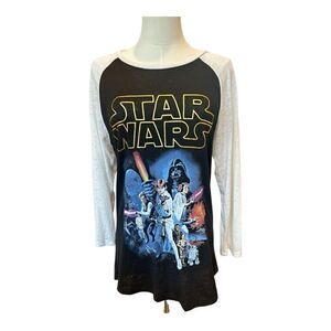 Star Wars Graphic Tee Adult Large A New Hope Long Sleeve Gauze Material T-Shirt
